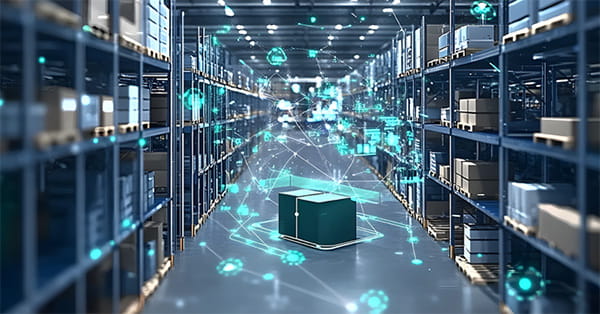 Supply chain management | Immagine di un magazzino tecnologico